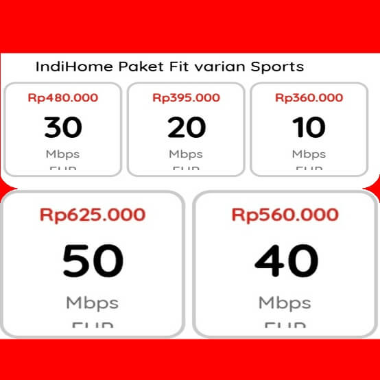 indihome fit varian sports